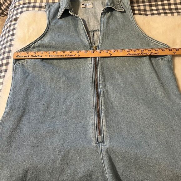 Show Me Your Mumu Reno Denim Romper in Blue Stream Size XXL - Picture 8 of 15
